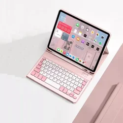 Versatile Keyboard Cover Case for Tab A9 Plus 11 2023 (Pink)