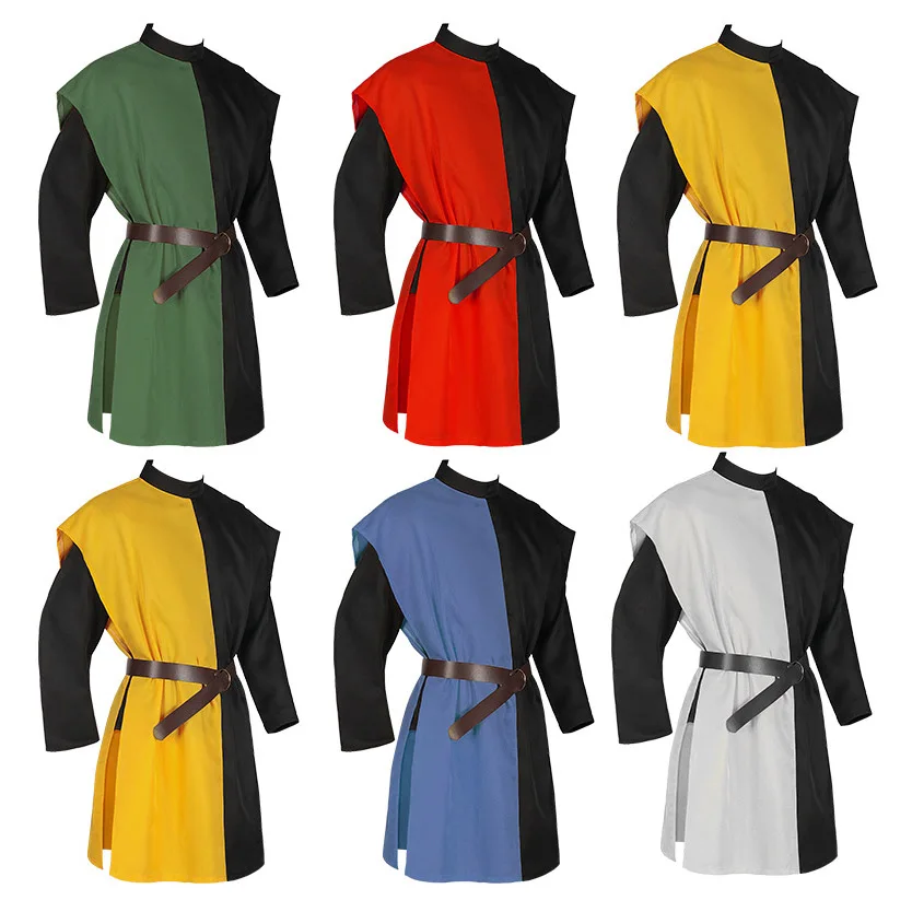 

Templar Knight Men's Hoodies Medieval Coat Crusader Surcoat Anime Cosplay Robes Victorian Clothing Halloween Costume