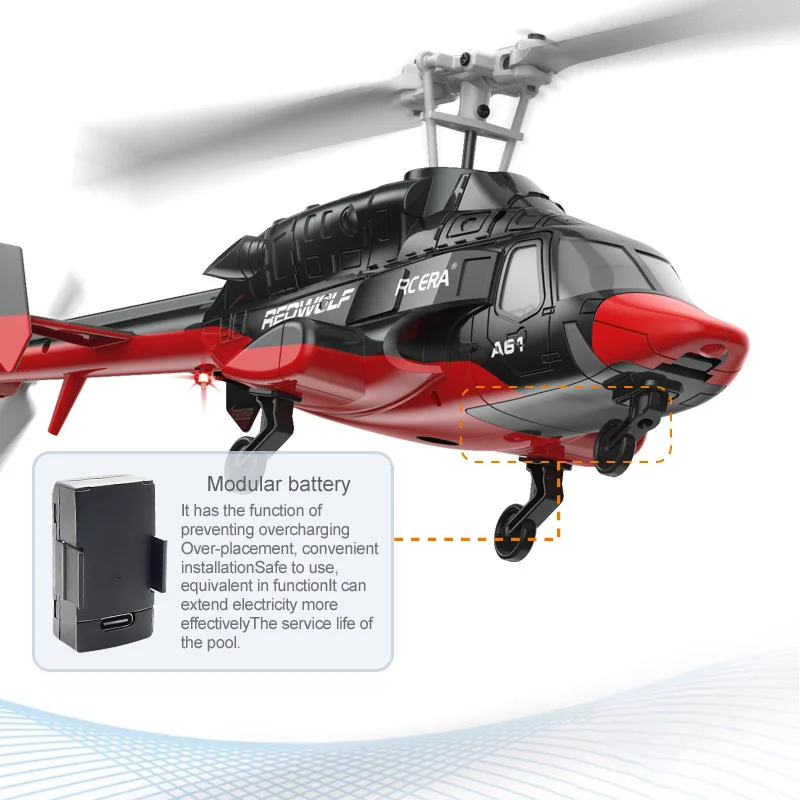 A61 RC Helicopter 2.4G 6-Axis Gyroscope 4CH Altitude Hold Optical Flow Brushless Remote Control Toys for Kid Adult