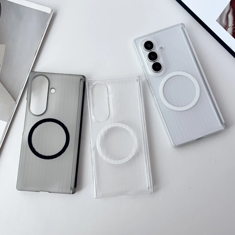 Ultra-Thin Matte Magnetic Translucent Folding Case - Hard PC Back Cover