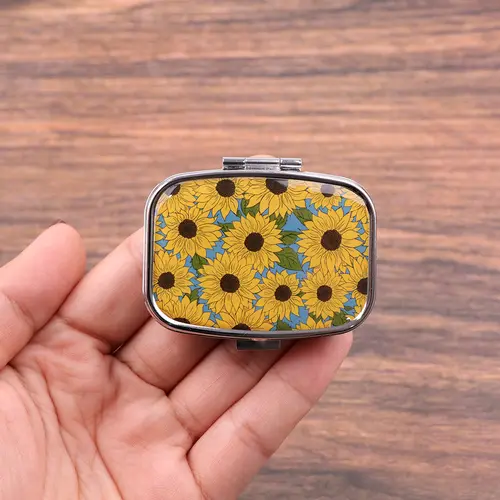 Van Gogh Art Mini Pill Box 2-Compartment Medicine Pill Organizer Household Portable Medicine Storage Box Travel Jwelery Gift - Image 7