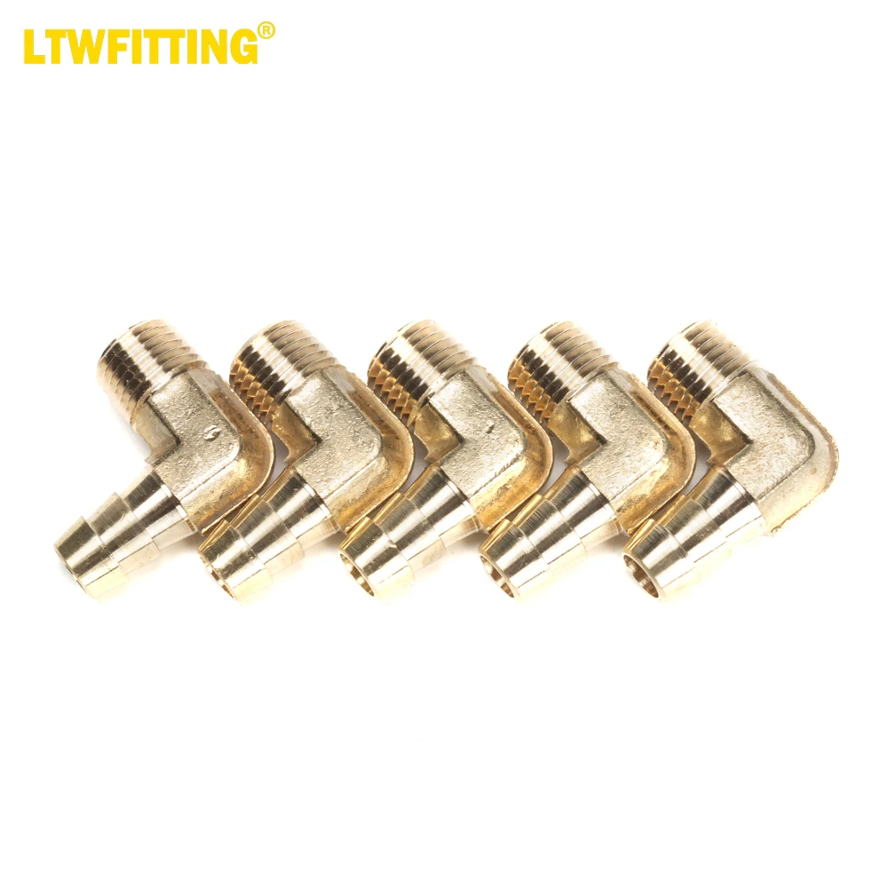 

Латунный штуцер LTWFITTING с углом 90 градусов, штуцер с внутренним диаметром 3/8 х наружный штуцер 1/4 дюйма NPT Air Gas (комплект из 5 шт.)