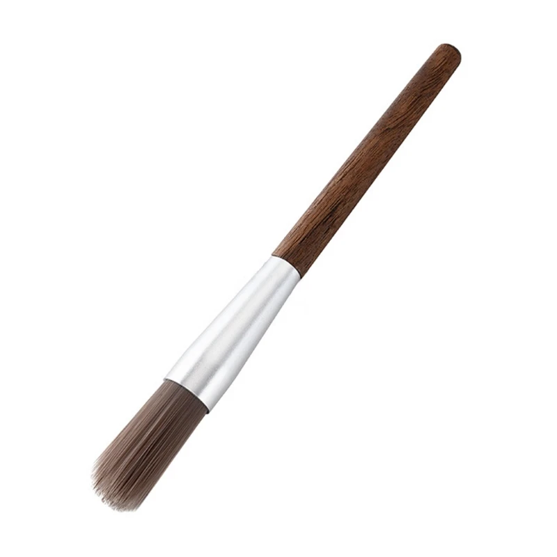 커피 그라인더 기계 청소 브러시 Bristles Barista Kitchen Dropship 용 나무 손잡이 클리너 도구가있는 먼지 브러쉬