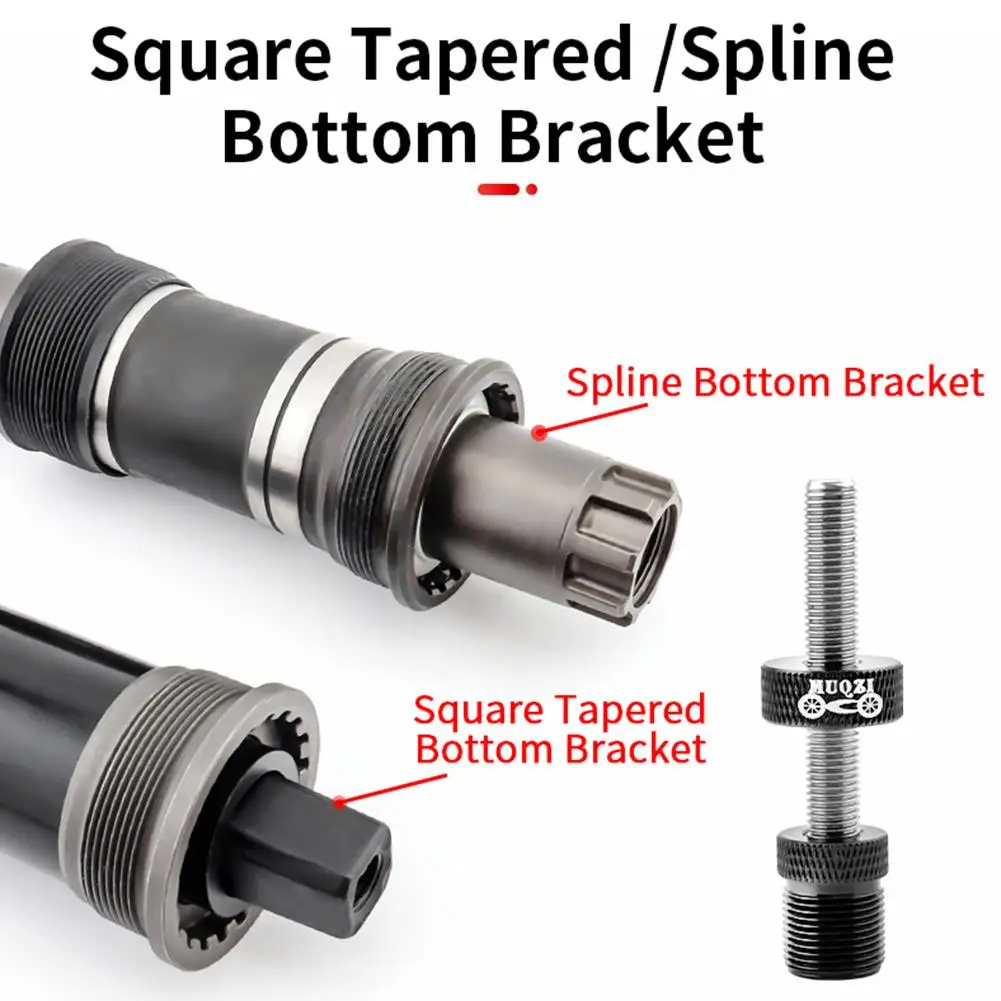 Bicycle Bottom Bracket Tool Square Taper Installation Removal Anti-drop Screw Aluminum Alloy Road Bike Remover Fixing Rod