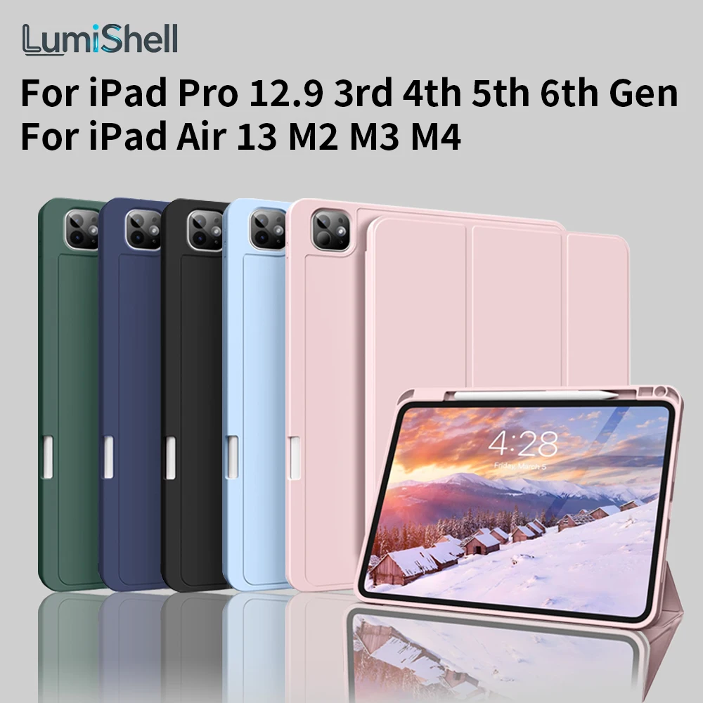 Versatile Tablet Case with Pencil Holder and Soft TPU Back