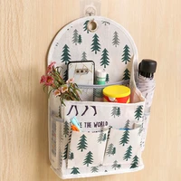 Large Capacity Cotton Linen Storage Bag Home Wall Mounted Organizer Hanging Bag Closet Toy Box Container Organizer Fabric Basket 2