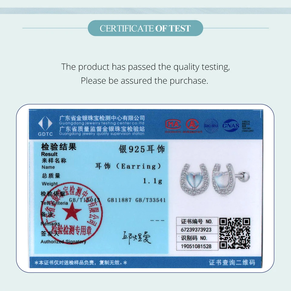 WOSTU  럭키 말굽 스터드 귀걸이 여성을위한 레인보우 월장석 지르콘 귀 클립 Pendient 소녀 생일 선물