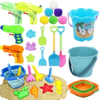 Summer Sand Digging Toys Seaside Folding Beach Bucket Water Gun Outdoor Entertainment Over 3 Years Old Kids Holiday Gifts TMZ 1