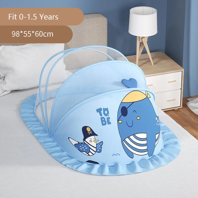 Baby Mosquito Net Bed Tent Kids Portable Folding Crib Cover Bassinet Mosquito Net Cover to Keep Cats Out Breathable Net 6