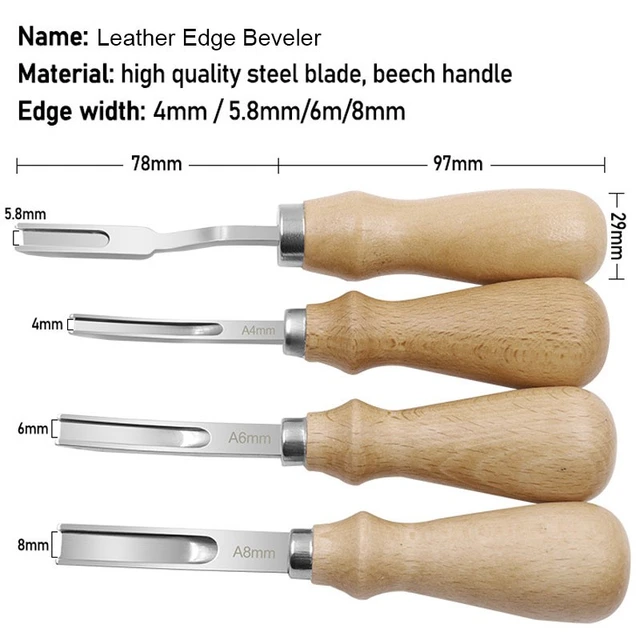 4 Size Leather Edge Beveler Tool Practical Leather Craft Edge Beveler  Skiving Beveling Knife DIY Cutting Hand Craft Tool - AliExpress