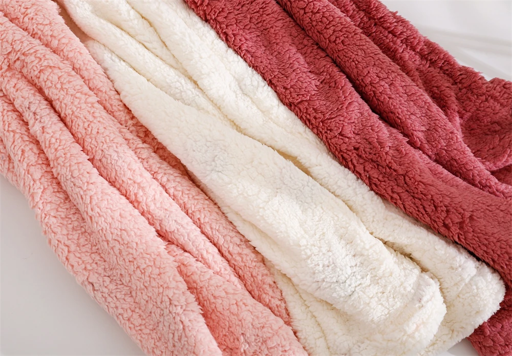 Title 9, Soft Fluffy Flannel Blankets Double-layer Plush...