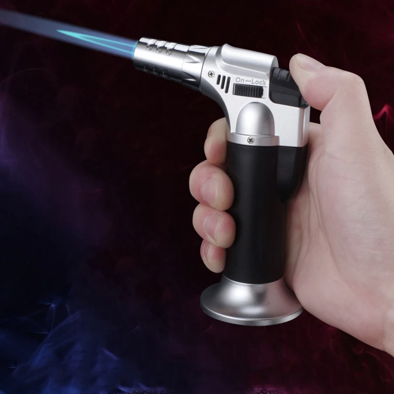 

Jet kitchen BBQ Windproof Torch Lighter Metal Spray Gun Turbo Butane Gas Cigar Cigarette Lighter Camping Survival Tool Outdoor