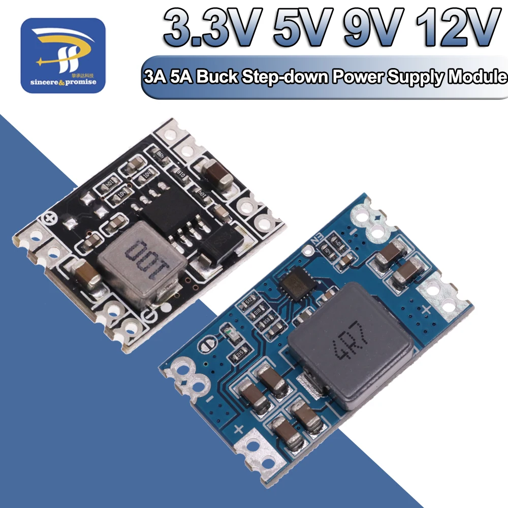 DC-DC Buck Converter Module – Step Down To 3.3V, 5V, 9V, 12V @ 3A Power Supply