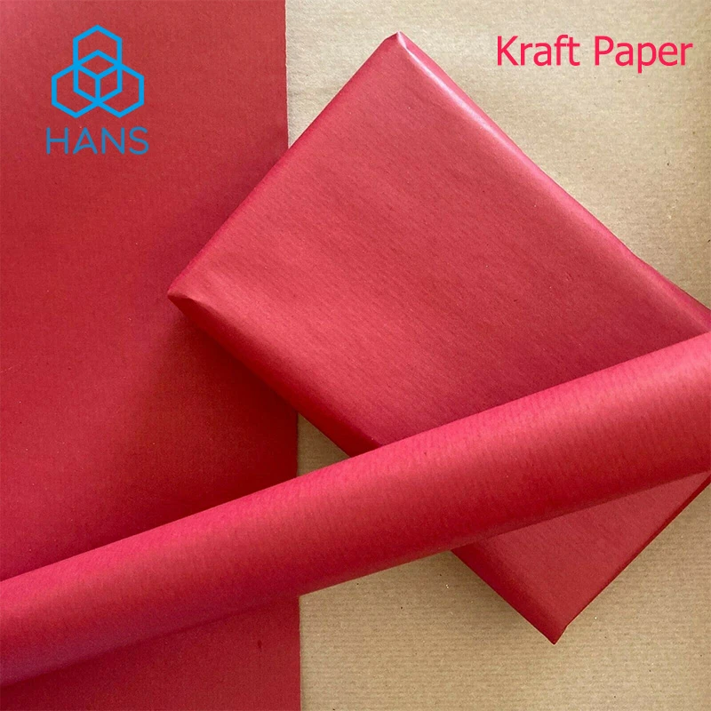 Red CRAFT ART KRAFT GIFT PAPER Wrap Packing Material Flower Wrapping