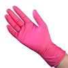100PCS Pink Nitrile Disposable Gloves for Kitchen Cleaning Dishwashing Gardening Work Hair Salon Tattoo Gloves Powder Latex Free 3