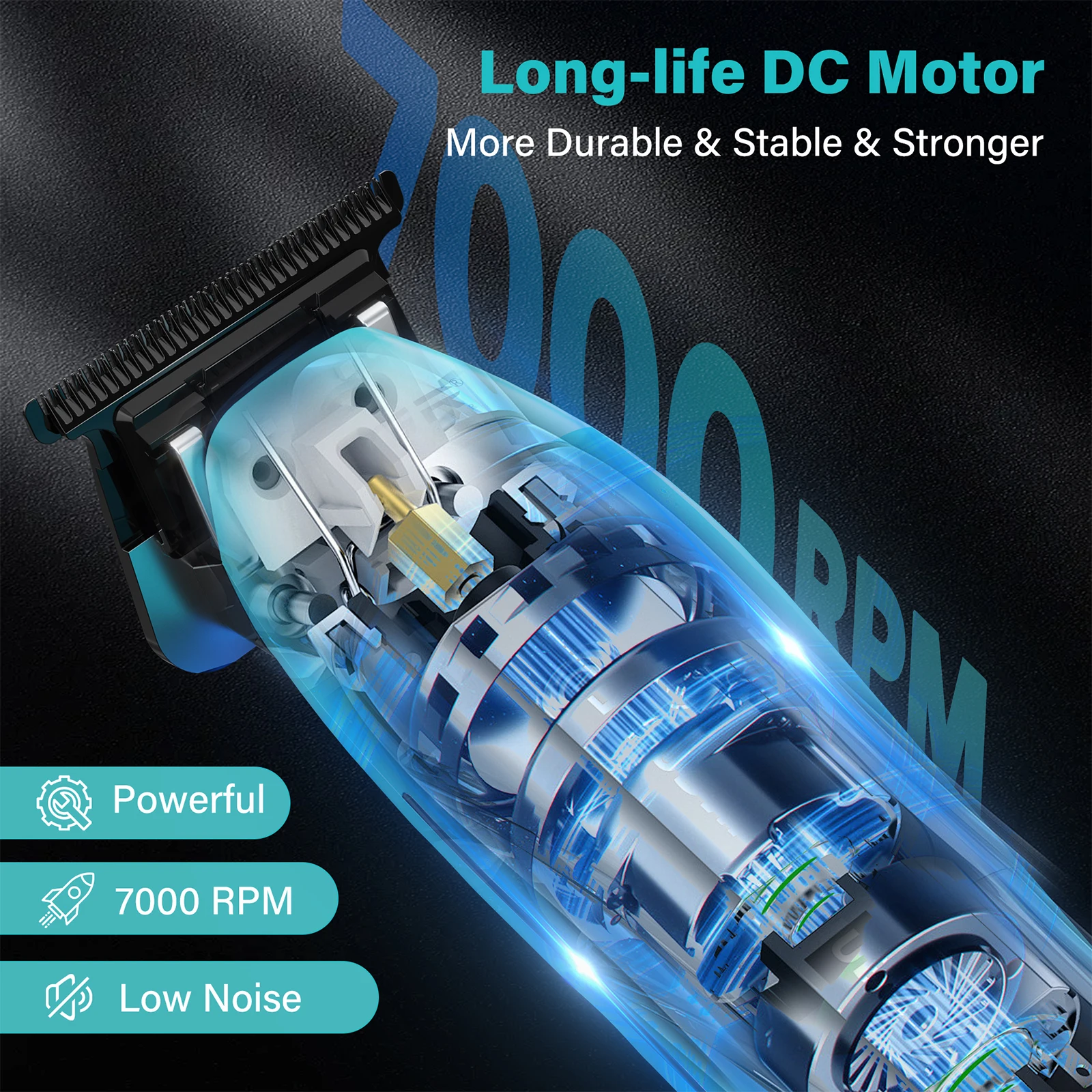 VGR مكينة حلاقه رجالي ماكينات قص الشعر مُحسّنة احت...