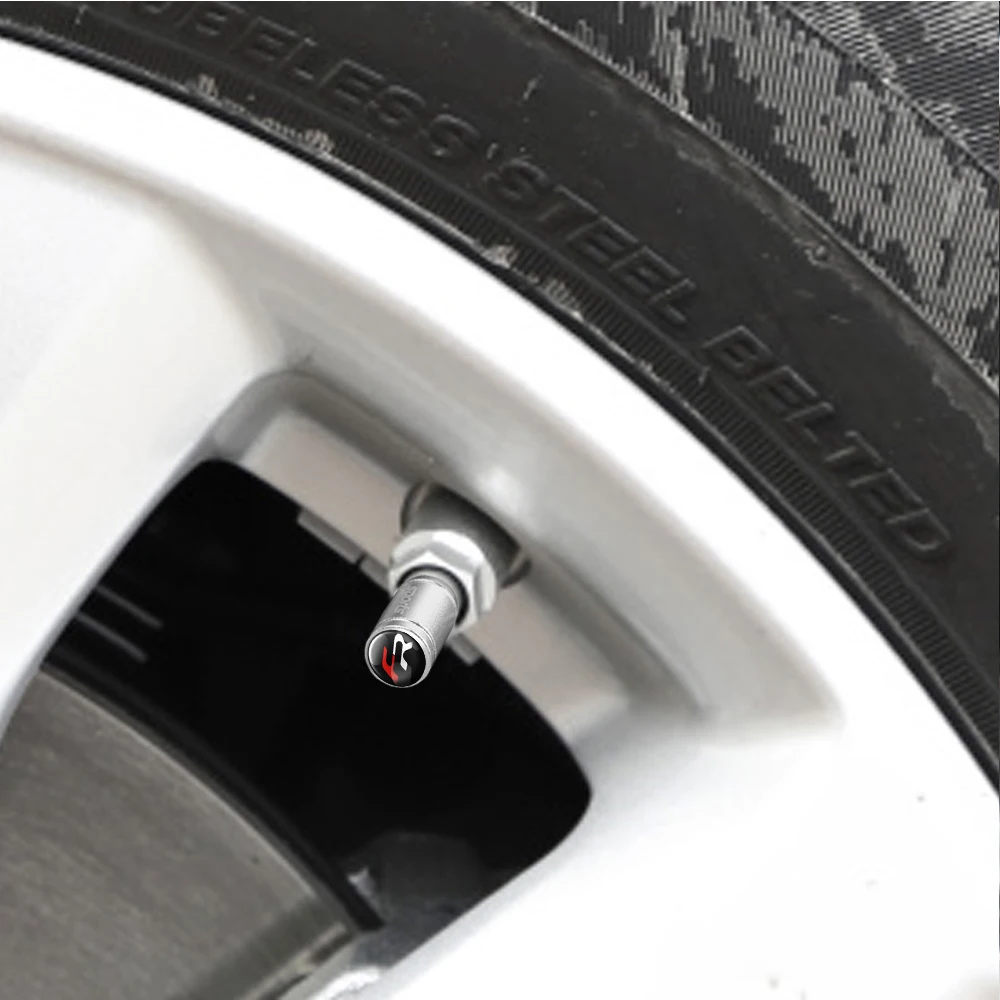 4Pcs 자동차 휠 타이어 밸브 캡 커버 시트 FR Cupra Toledo Cordoba Leon Ibiza Ateca Arona Alhambra Exeo 용 외부 액세서리