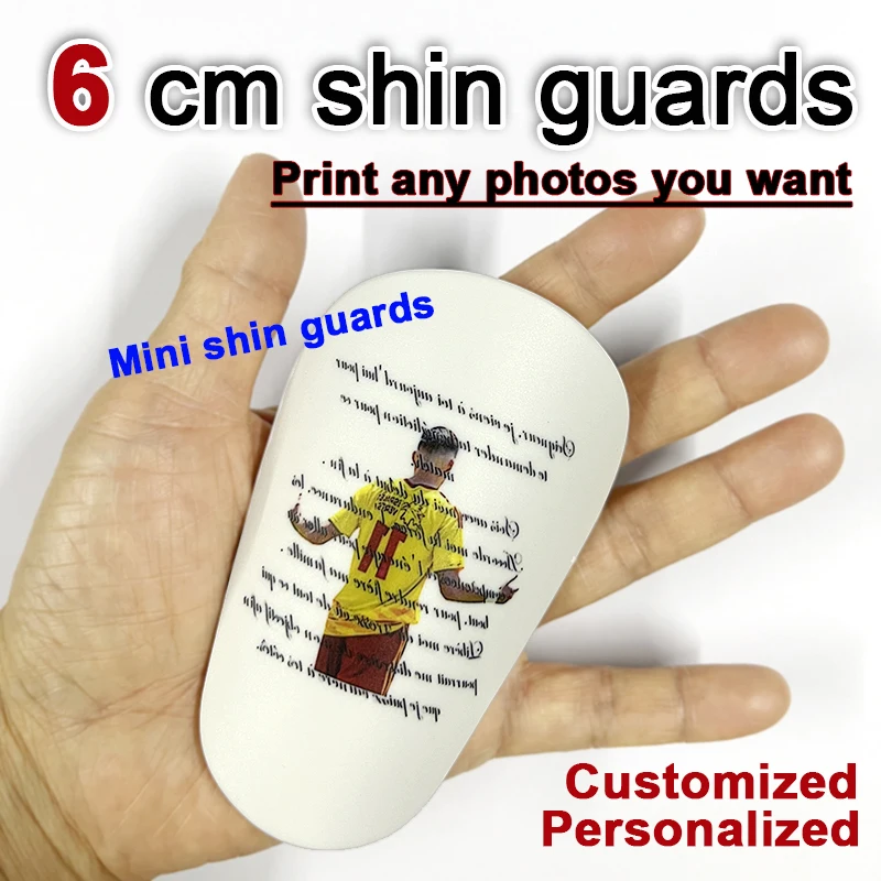 Customized Children Adult 5-8CM Super Mini Shin Guards Personal Photo Customization Football Shinpads kids Christmas Gift