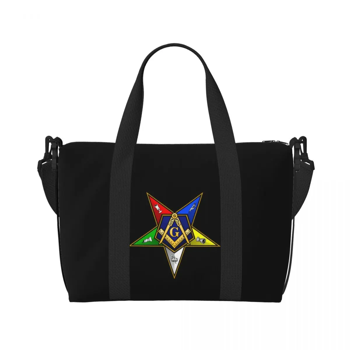 Large Order Of The Eastern Star Tote Bag Women Freemasonry Shoulder Shopping Gym Beach Travel Bag