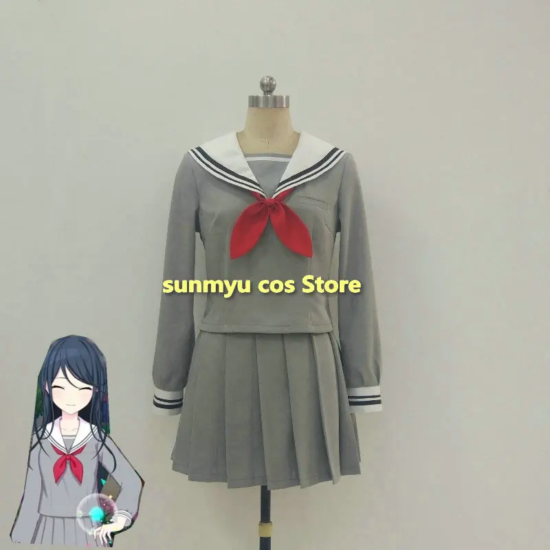 

Project Sekai Colorful Stage Feat. Cosplay Hoshino Ichika Costume Custom Size School Uniform Grey Uniform