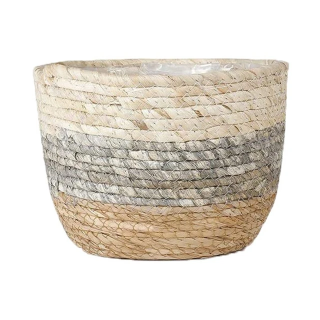 Rattan Szövött Kosár Füves Ültetvényes Növényi Tartályok Virágcserepes Növények Virág Edények 4 Méretű Beltéri Kültéri - Image 5