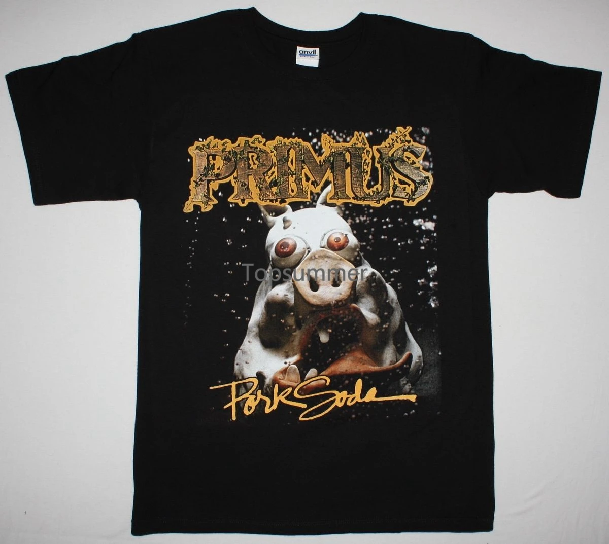 Primus Pork Soda-93 Les Claypool Salsiccia Funk Alternativa Rock New Black T-Shirt