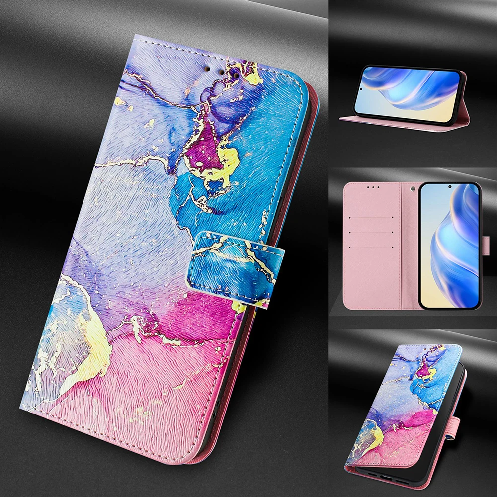 Colorful PU Leather Flip Wallet Phone Case with Card Holder