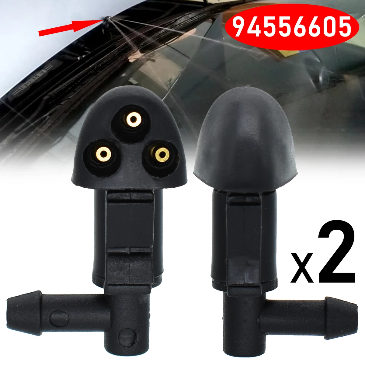 2x Front Windshield Wiper Washer Nozzle Spray Jet For Chevrolet Cruze