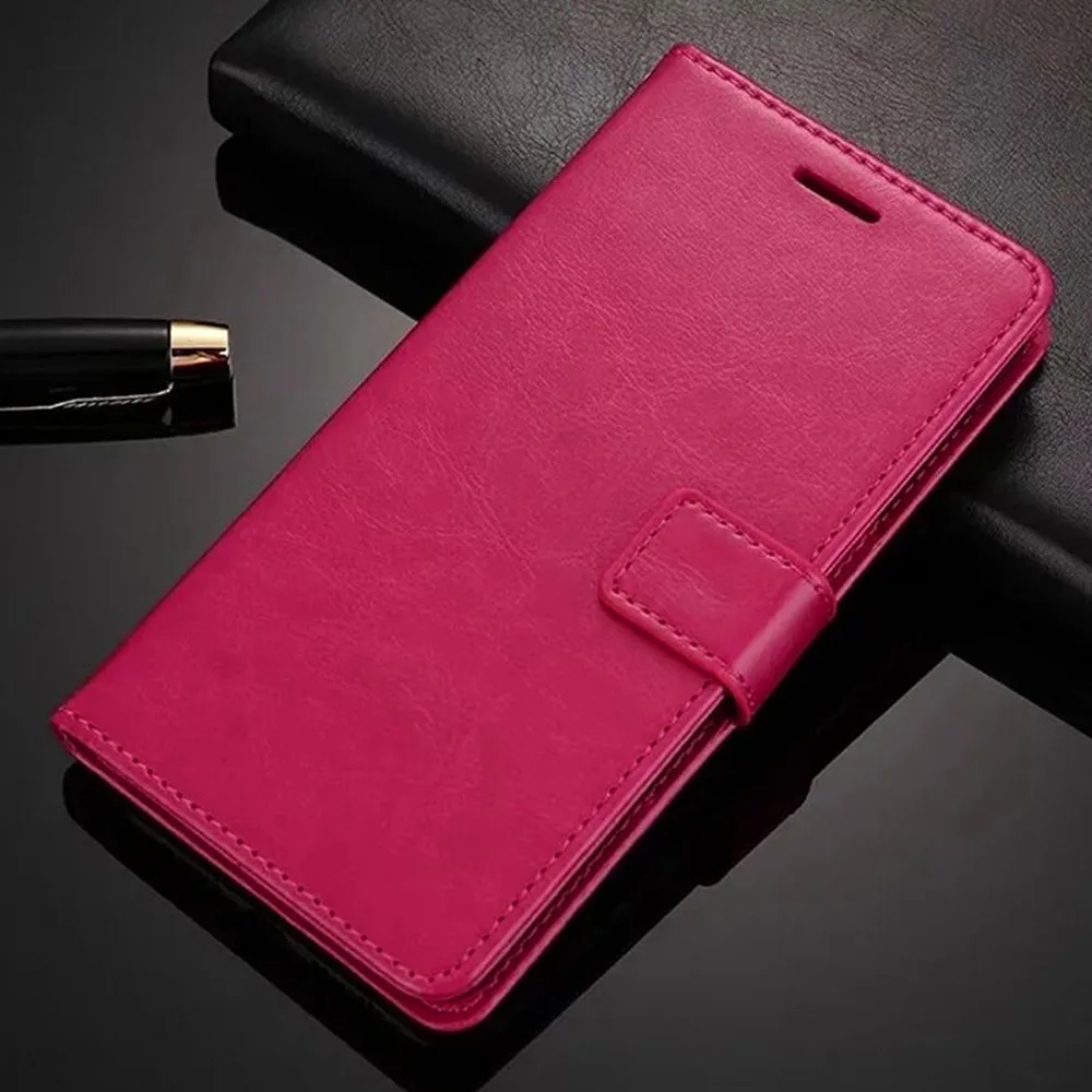 Leather Magnetic Flip Stand Cover - Shockproof Card Wallet Book Coque