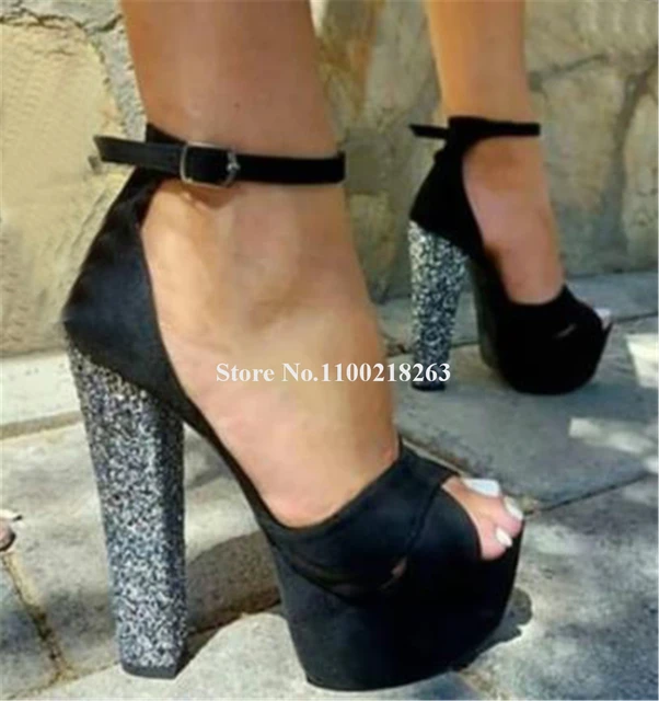 Black Sequin Pumps High Heels Closed Toe Business Dressy for Sale in  Memphis, TN - OfferUp