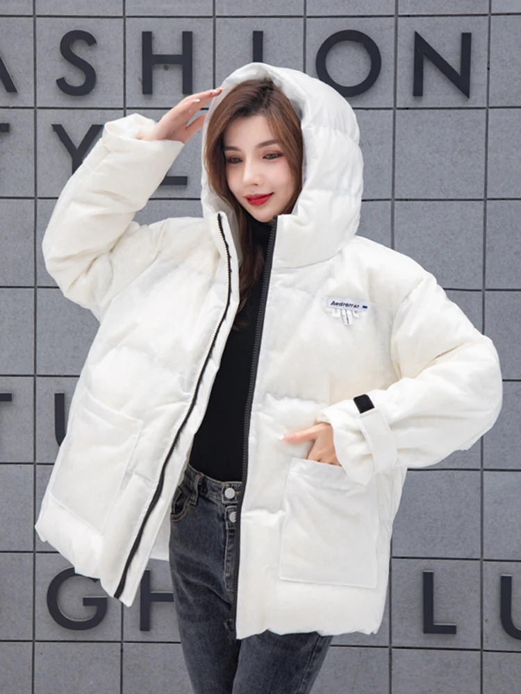 Women Winter Warm 90% White Duck Down Jacket Short Fashion Down Jackets  2022 New Female Loose Outwear Transparent Down Jacket - Down Coats -  AliExpress