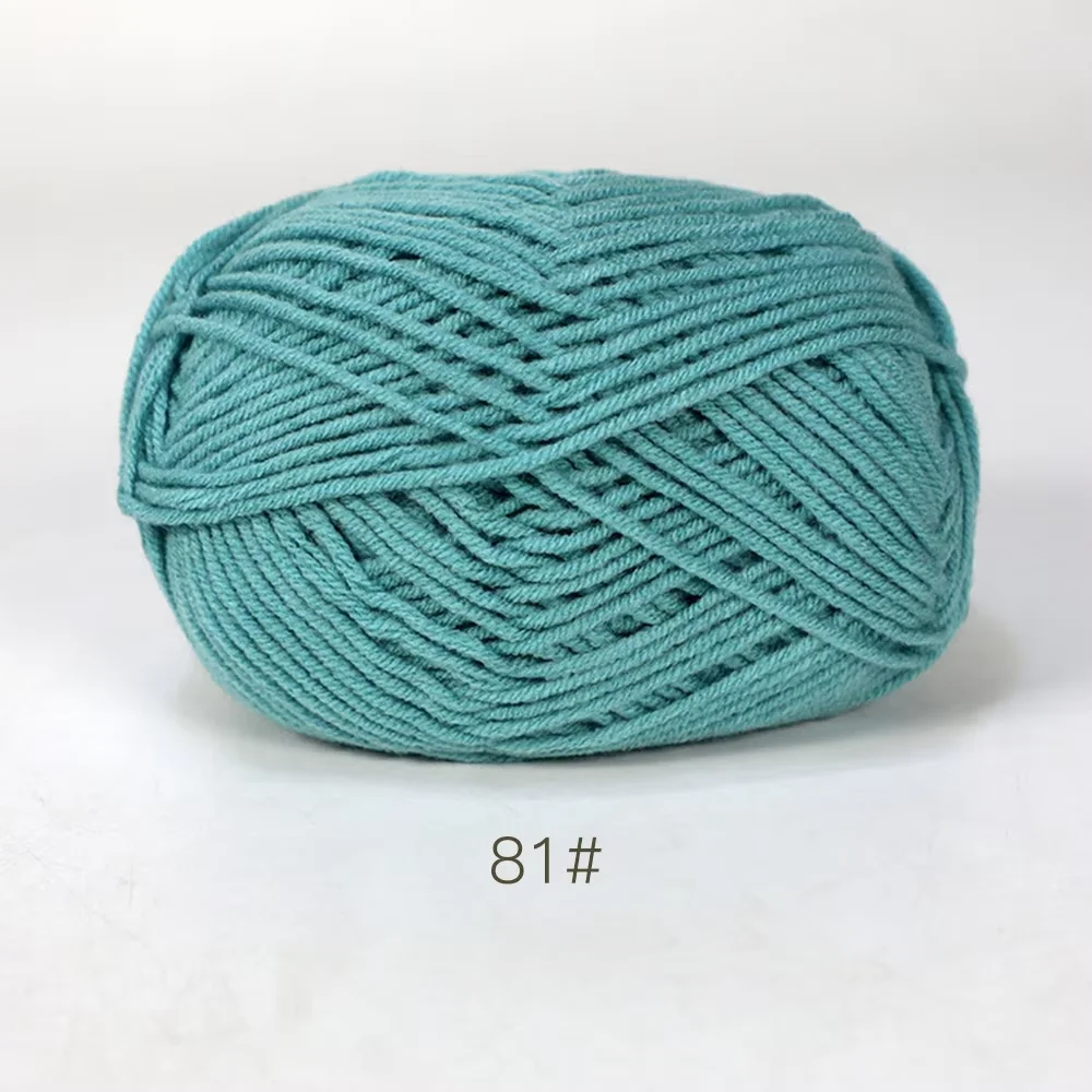 Luxurious Soft Milk Cotton Yarn Pack for Knitting and Crochet Projects - 5PCS, Total 250g