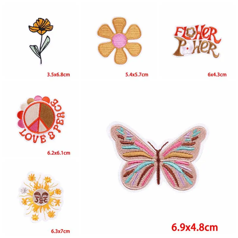 10pcs Cute Butterfly Embroidery Patches For Clothing DIY Iron On Patches On  Clothes Animal Patch Custom Patch