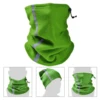 Winter Fleece Neck Warmer Reflective Neck Gaiter with Adjustable Drawstring Skiing Windproof Ski Neck Gaiter for Skiing Hiking 1