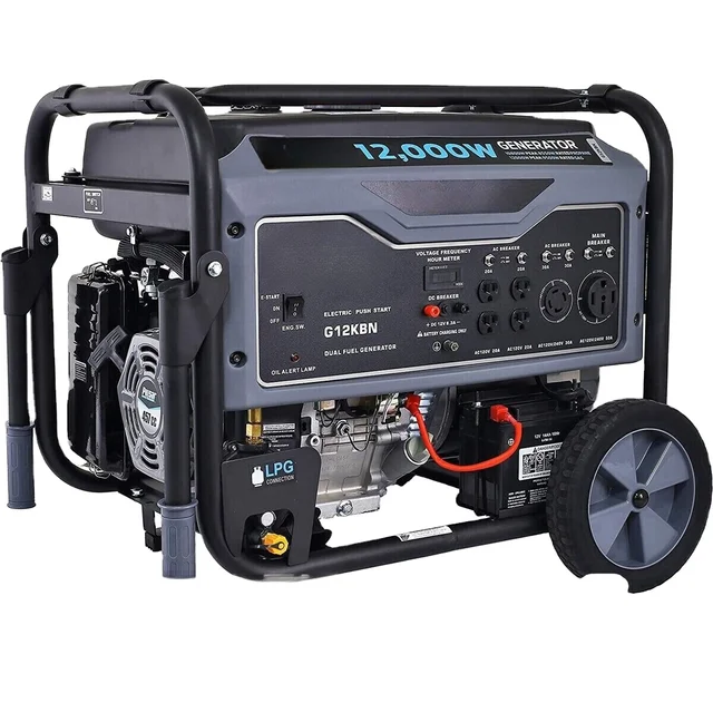 Générateur de carburant double 12kw 10kw, petite puissance, silencieux, Portable, démarrage électrique, prix d'usine 1