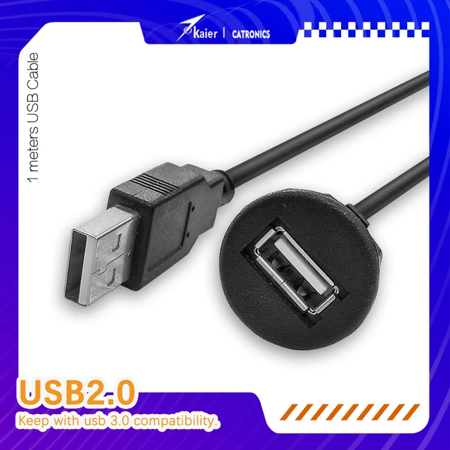 KAIER-Câble de transfert USB pour voiture, 1 mètre, adaptateur USB,  accessoires de voiture, prise touristique