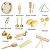 Children Musical Instrument Toys Montessori Natural Wooden Drum Harmonica Orff Instrument Kindergarten Music Play Learning Toys 5