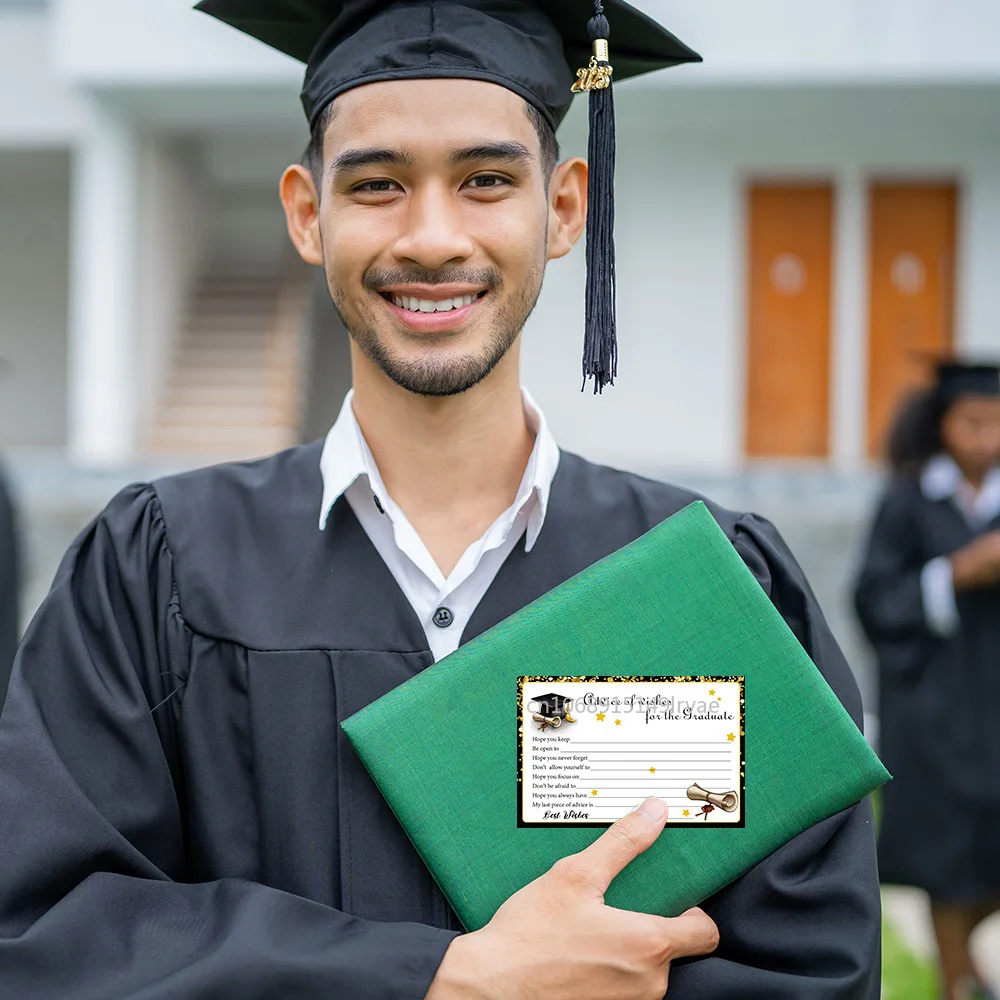 16/8pcs Graduation Advice wish Cards 2025 Graduation Party Decorations for the Graduate College High School Favors Table Games