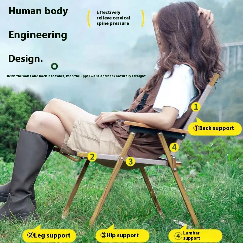 Hot Sale Foldable Outdoor Chair Lightweight Portable Carbon Fiber Camping Fishing Dining Chair