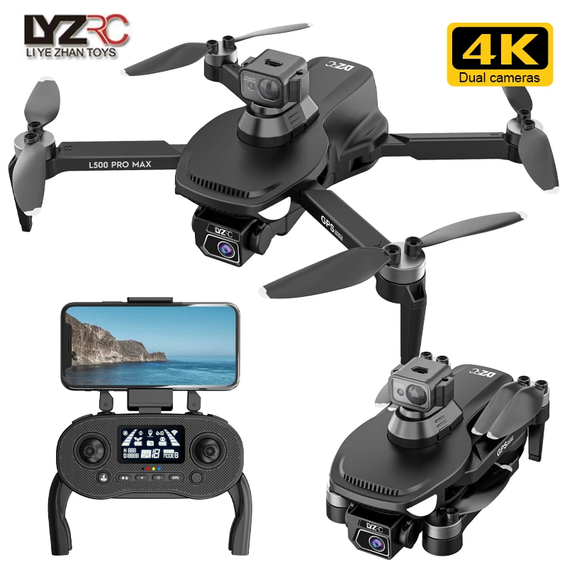 카메라가 달린 전문 GPS 드론, 5G 와이파이 FPV 쿼드콥터, 리모컨 거리 1.2km, 360 ° 레이저 장애물 회피 드론