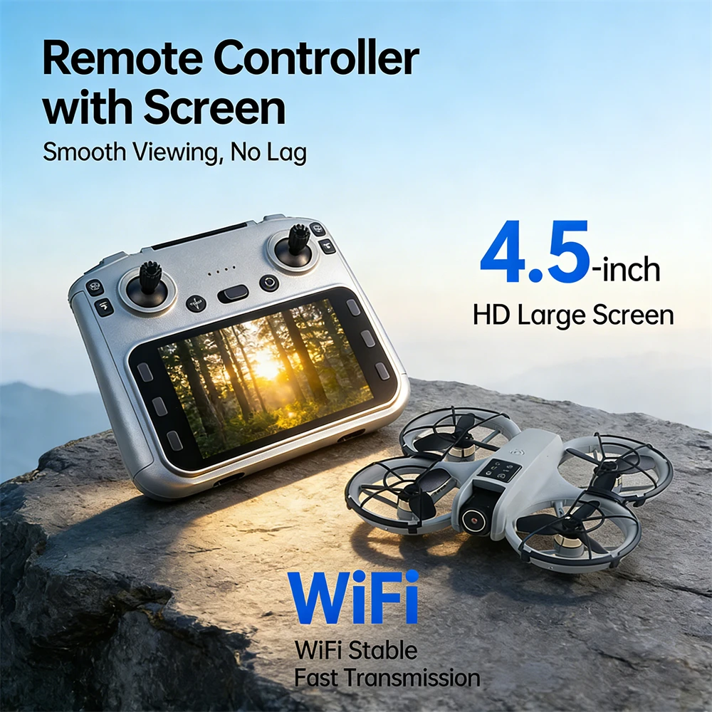 H36 RC 드론 2.4G 실시간 전송 고글 HD 카메라 FPV 브러시리스 드론 원격 조종 항공기 쿼드콥터 비행 장난감