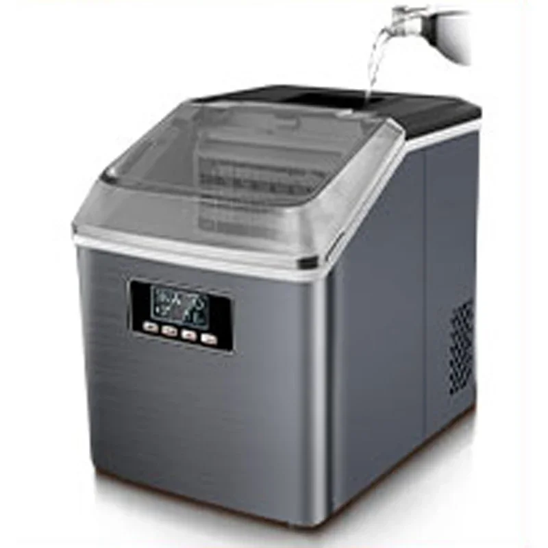 25kg/24h Automatic Electric Quick Ice Maker Commercial Household Milk Tea Shop Bar Desktop Portable Ice Cube Making 3