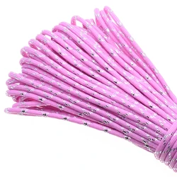Gold & Silver 550 Paracord - Premium Mil - Spec Type III 7 - Strand Core, 100 FT, 19 Vibrant Colors (Pink)
