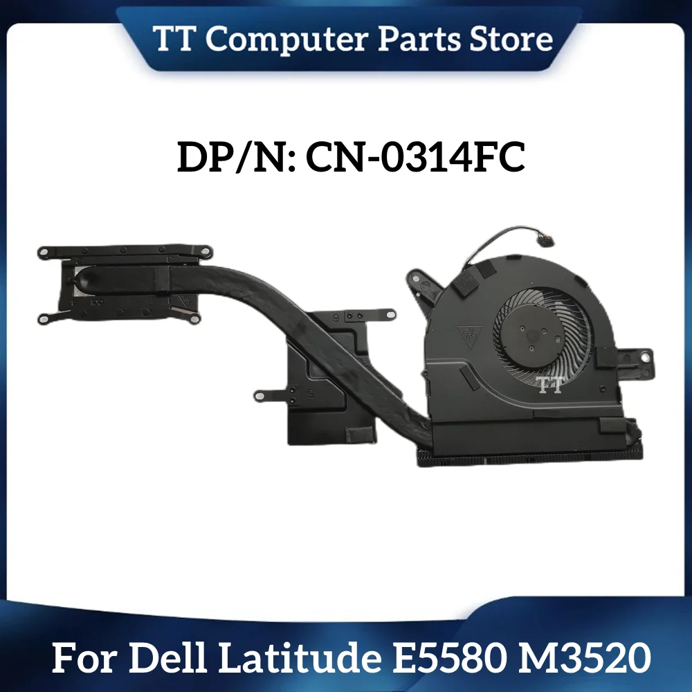 

TT New Original For Dell Latitude E5580 M3520 Laptop Cooling Fan Radiator Heatsink 0314FC 314FC AT1S4005ZCL Fast Ship