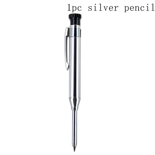 6Colors 2.8mm Metal Solid Carpenter Mechanical Pencil with Sharpener 2B Lead Core Deep Hole Construction Marking Scriber Tool - Image 23