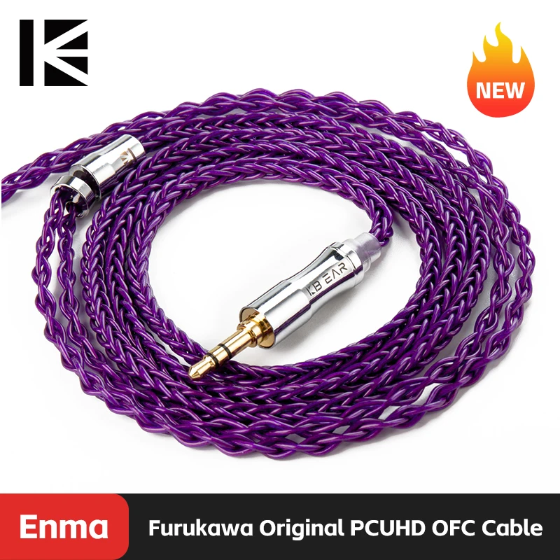 

Kbear Enma Headset Upgrade Cable 392 Core Pure Copper 2.5/3.5/4.5mm With 2pin/mmcx Gold-plated Plug For Better Shielding Effect