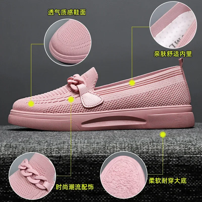 Sneakers Casual da donna, comodi mocassini femminili, scarpe basse Slip-on, primavera e autunno, 2023