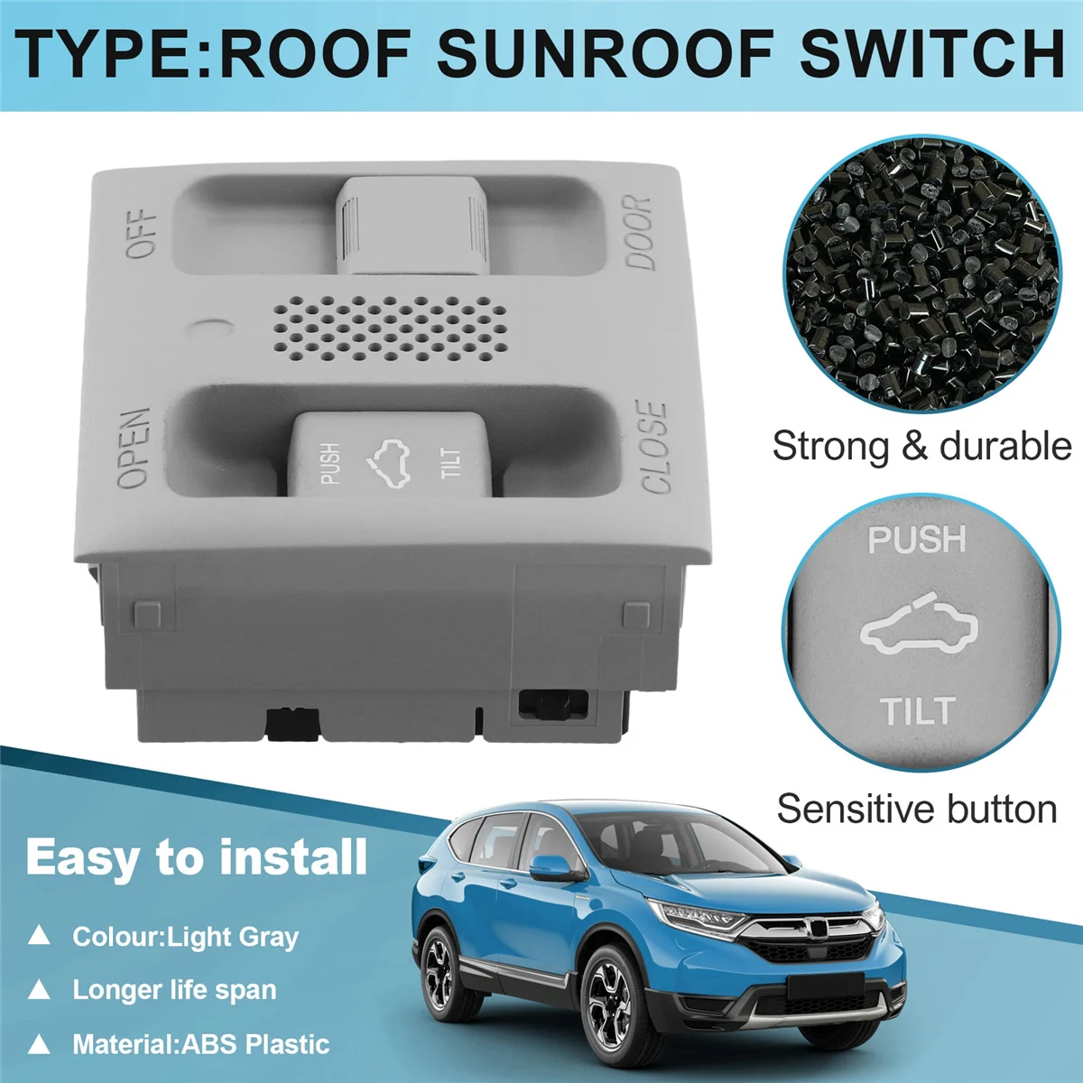 Sunroof Switch Reading Light Button Ceiling Light Switch for Honda CRV Civic Spirior Crosstour 8TH Accord&mdash;L49A