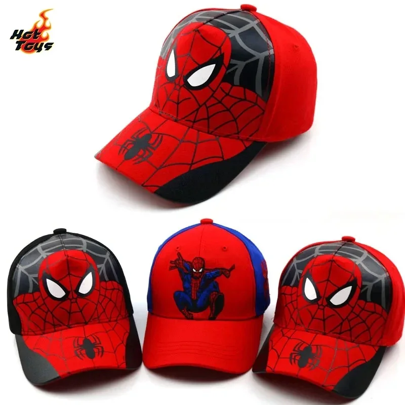 HotToys Disney Spider-man Baseball Cap Hats Superhero Peripheral Cosplay Props Childrens Gift Sunhat Fashion Accessory 3-7y anime spiderman hats