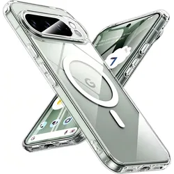 Enhanced Magnetic Wireless Charging Shockproof Clear Case - Google Pixel 8 Pro (Clear)